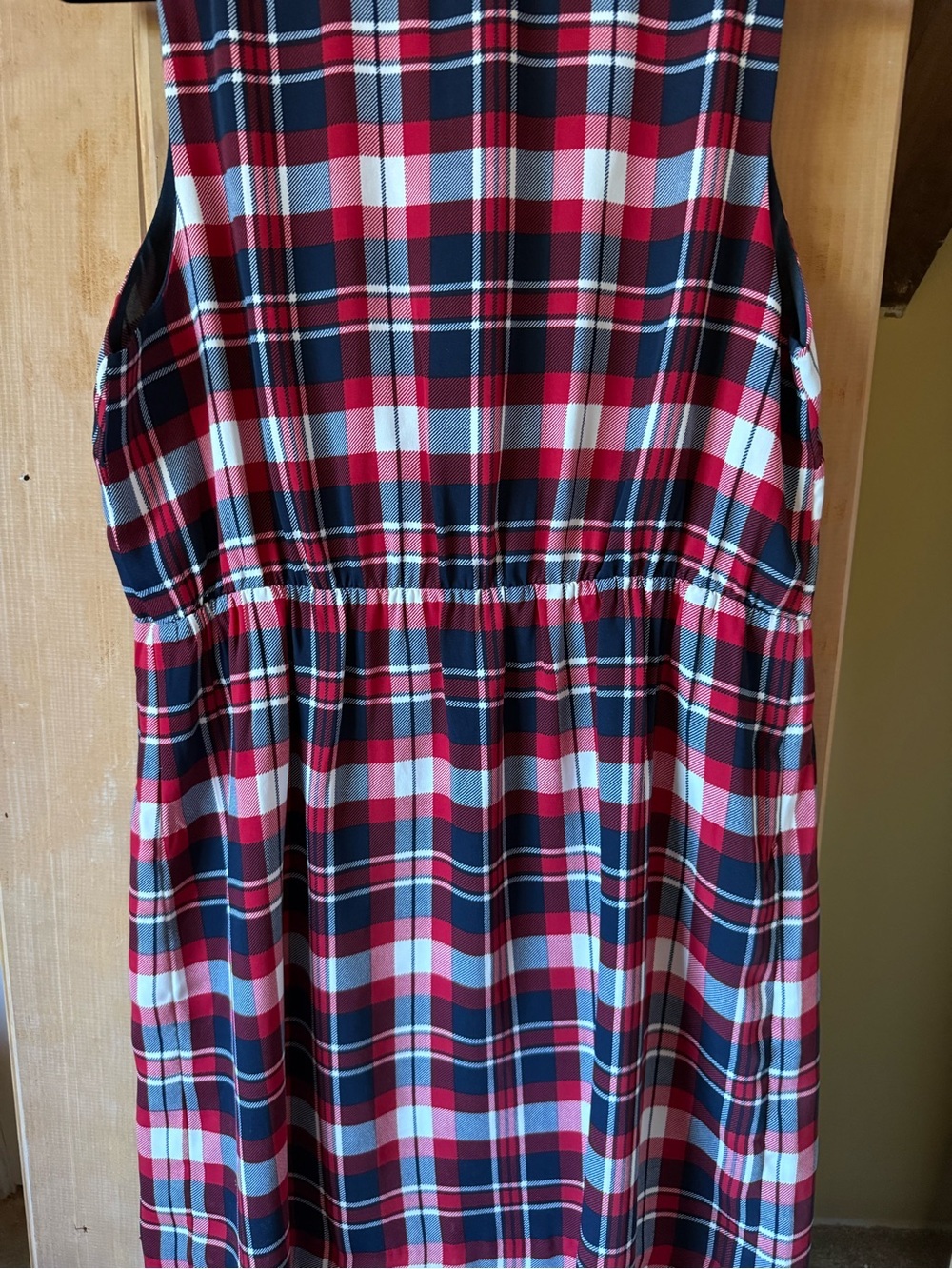 Vintage 90s Tommy Hilfiger Plaid Blazer Dress Preppy Tartan Mini Dress Size 12 - Picture 7 of 10